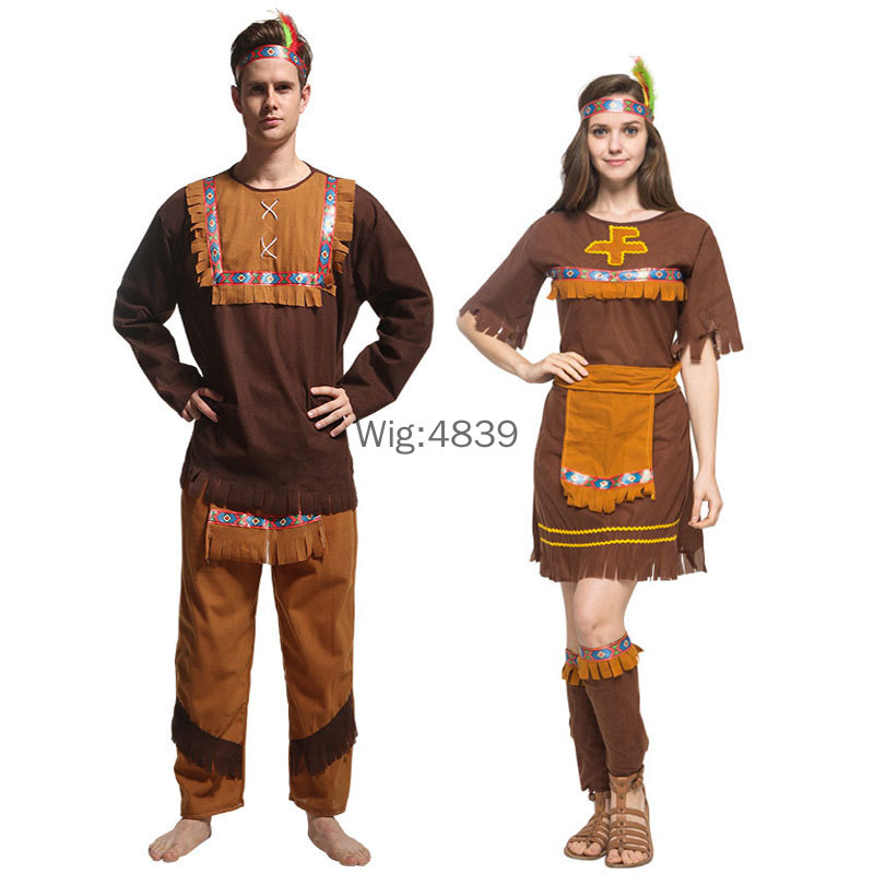 Anime Cosplay Couple - Halloween Costume Adult Couple Indian Native