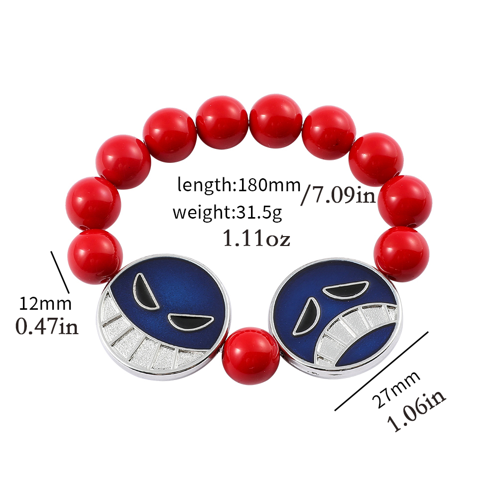 Anime Red Beads Face Bracelet  - Anime Cosplay Website ulasan dan harga