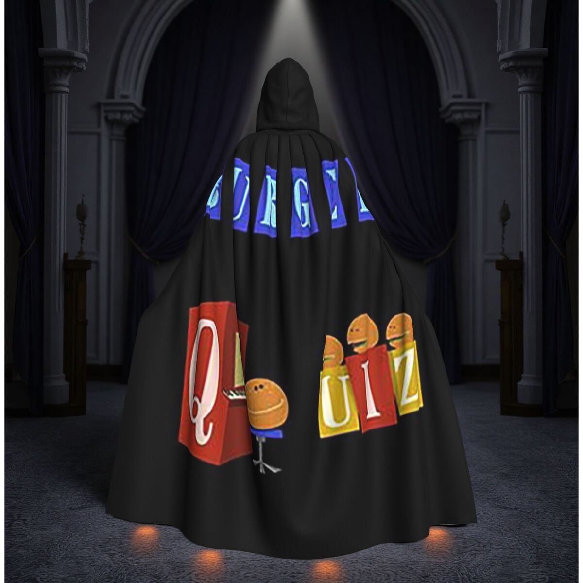 Burger Quiz New Logo Long Hood - Anime Cosplay Quiz ulasan dan harga