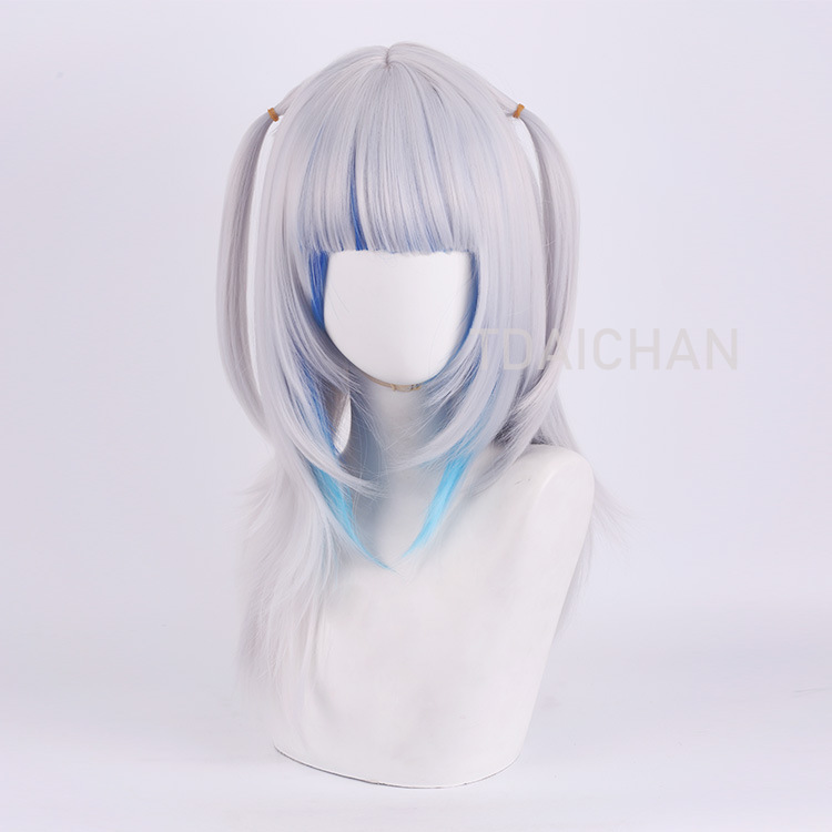 2025 Gawr Gura Cosplay Wig Whi - Anime Cosplay Event 2025 ulasan dan harga