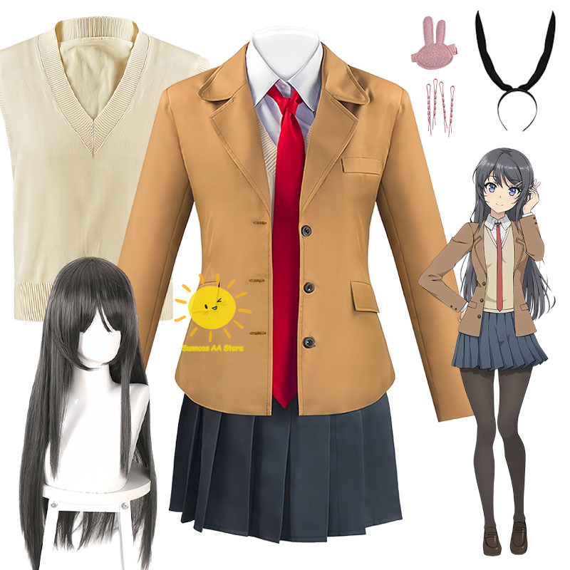 Anime Sakurajima Mai Cosplay R - Cosplay Anime Bunny Girl ulasan dan harga