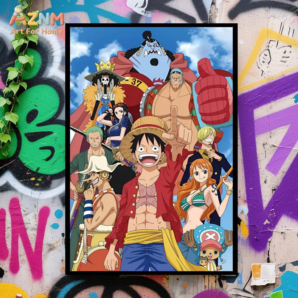 AZNM One Piece Unframed Canvas - One Piece Straw Hat ulasan dan harga