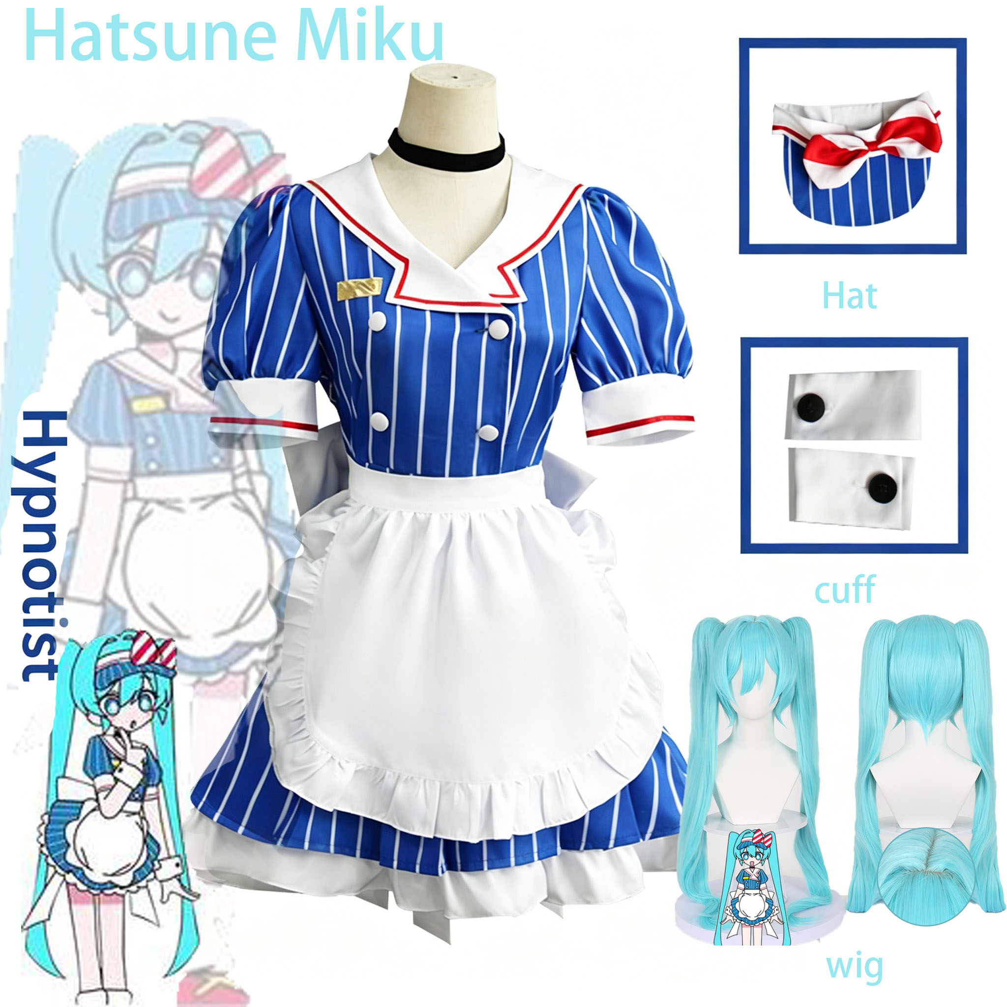 Anime Hypnotist Maid Uniform C - Cosplay Duo Anime ulasan dan harga