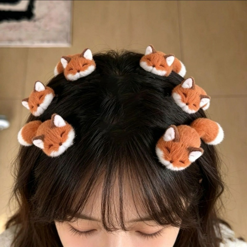 1/4pcs 3D Plush Hair Clip Cute - Anime Cosplay Korean Girl ulasan dan harga