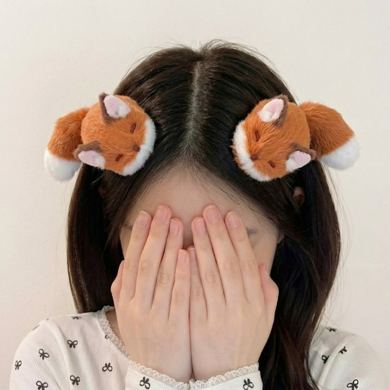 1/4pcs 3D Plush Hair Clip Cute - Anime Cosplay Korean Girl ulasan dan harga
