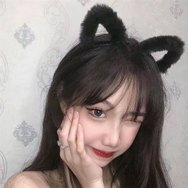 Cute Furry Kitten Ears Hairban - Anime Cosplay Korean Girl ulasan dan harga