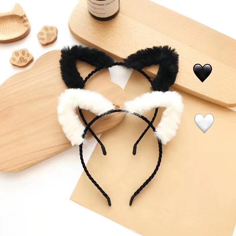 Cute Furry Kitten Ears Hairban - Anime Cosplay Korean Girl ulasan dan harga