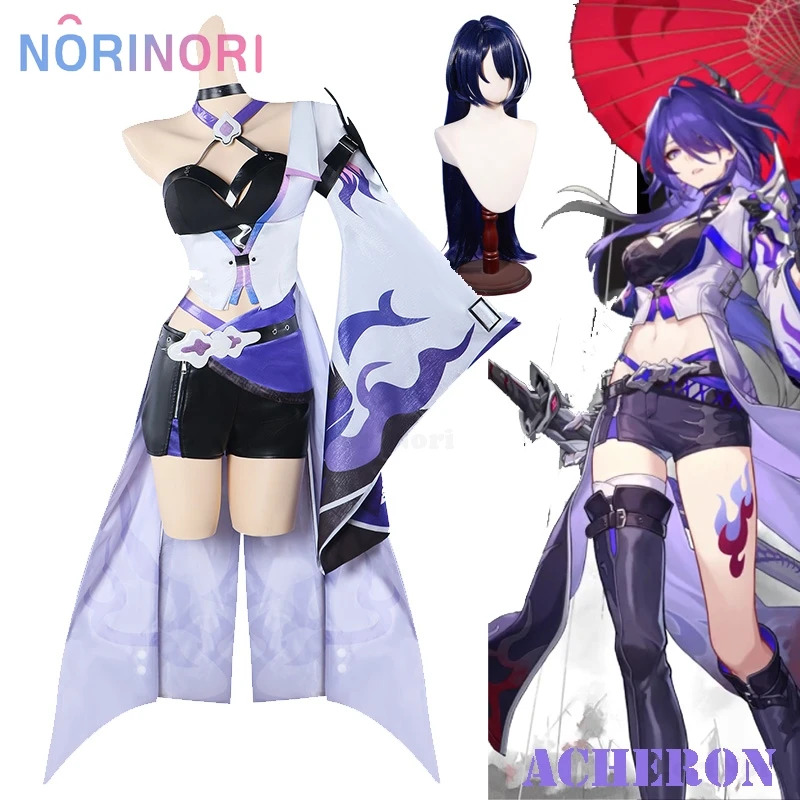 2025 Acheron Costume Wig Game  - Anime Cosplay Event 2025 ulasan dan harga