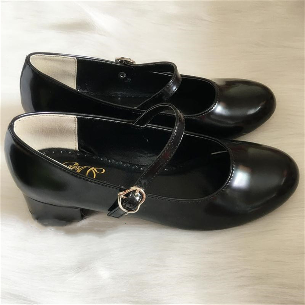 Low Heel Round Head PU Shoes G - Anime Cosplay Korean Girl ulasan dan harga