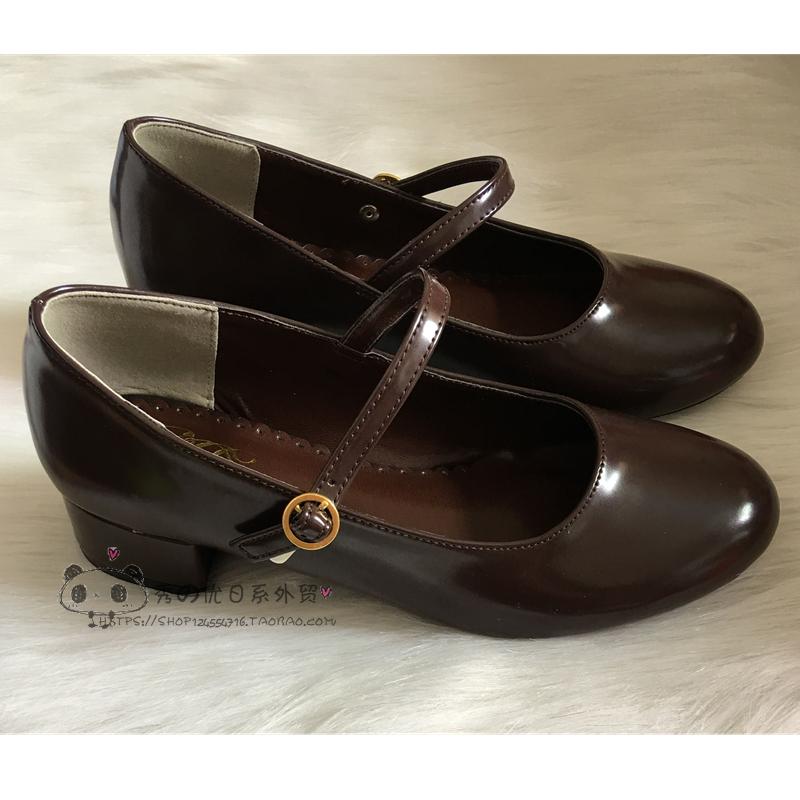 Low Heel Round Head PU Shoes G - Anime Cosplay Korean Girl ulasan dan harga
