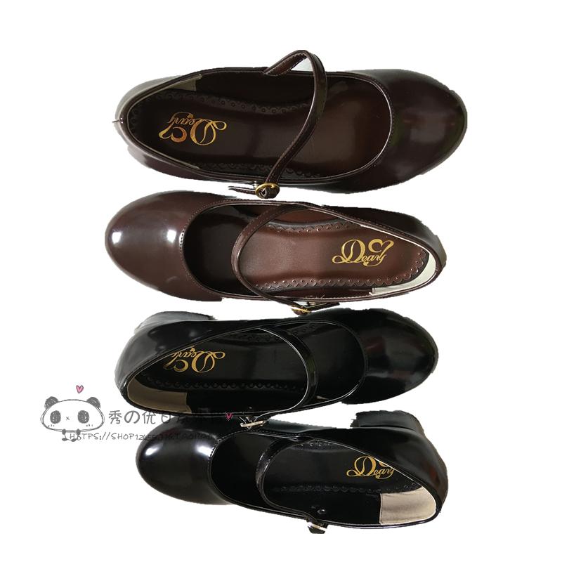 Low Heel Round Head PU Shoes G - Anime Cosplay Korean Girl ulasan dan harga