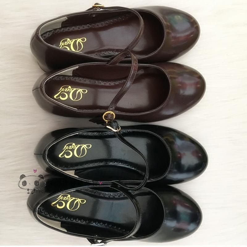 Low Heel Round Head PU Shoes G - Anime Cosplay Korean Girl ulasan dan harga